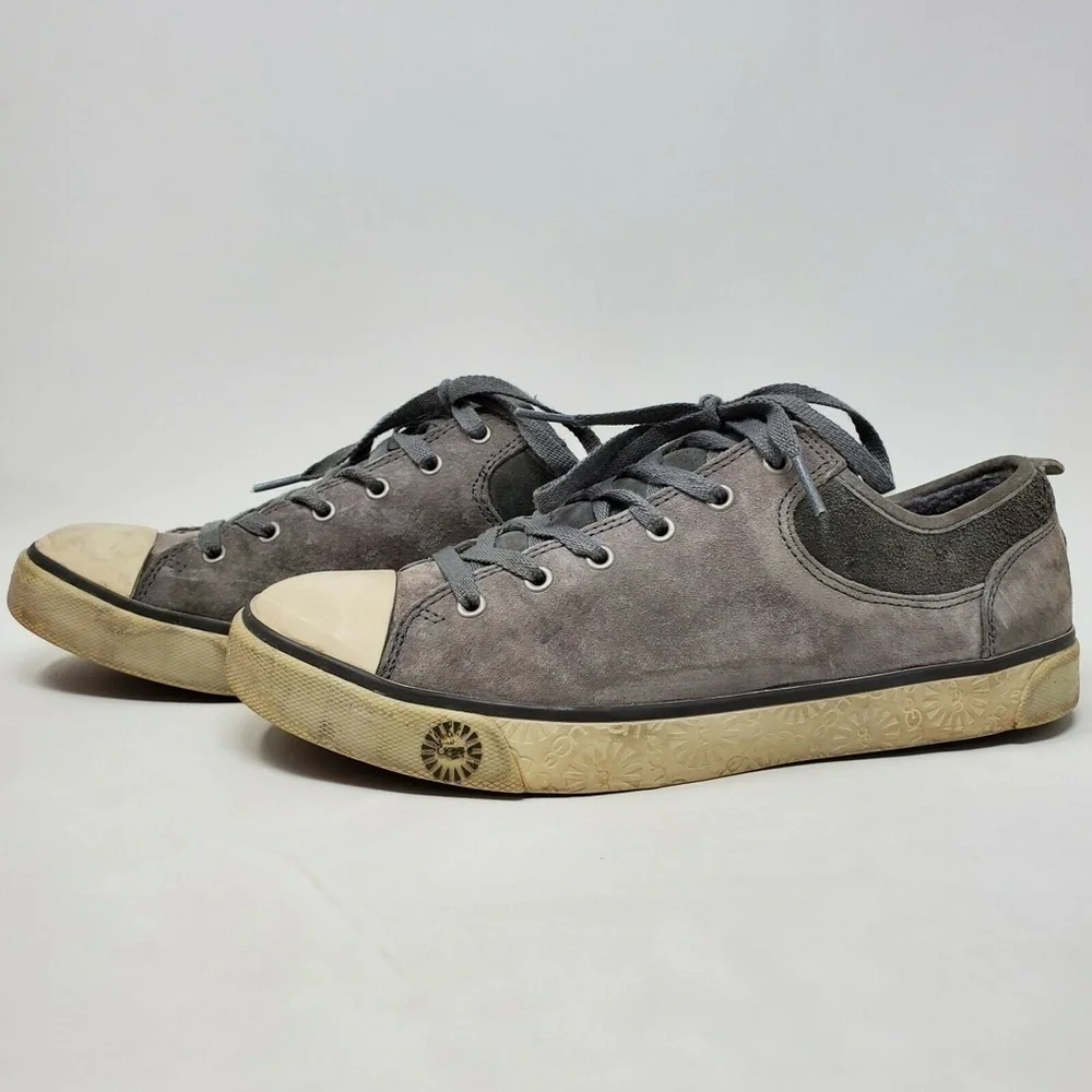 UGG AUSTRALIA EVERA 1888 Gray Suede Tennis Sneaker